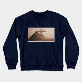 UFO over pyramids of Egypt Crewneck Sweatshirt